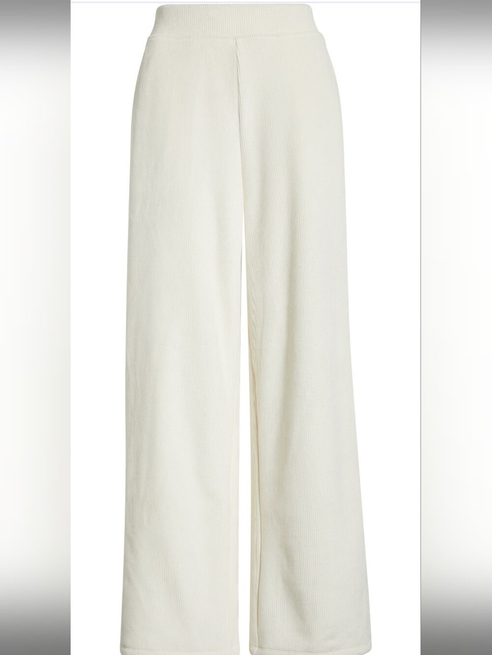 Zella NWOT Ivory Wide Leg Plush Ribber Pants Sz XS SOFTEST